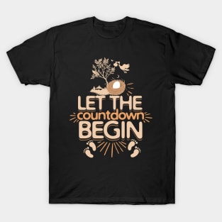 Let The Countdown Begin Pregnancy Funny and Holidays Baby T-Shirt